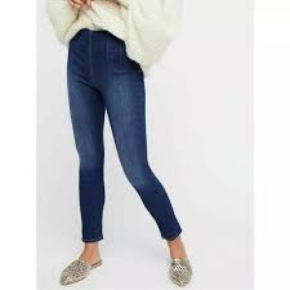 Free People Ultra High Waist Pull on Skinny Jeans
